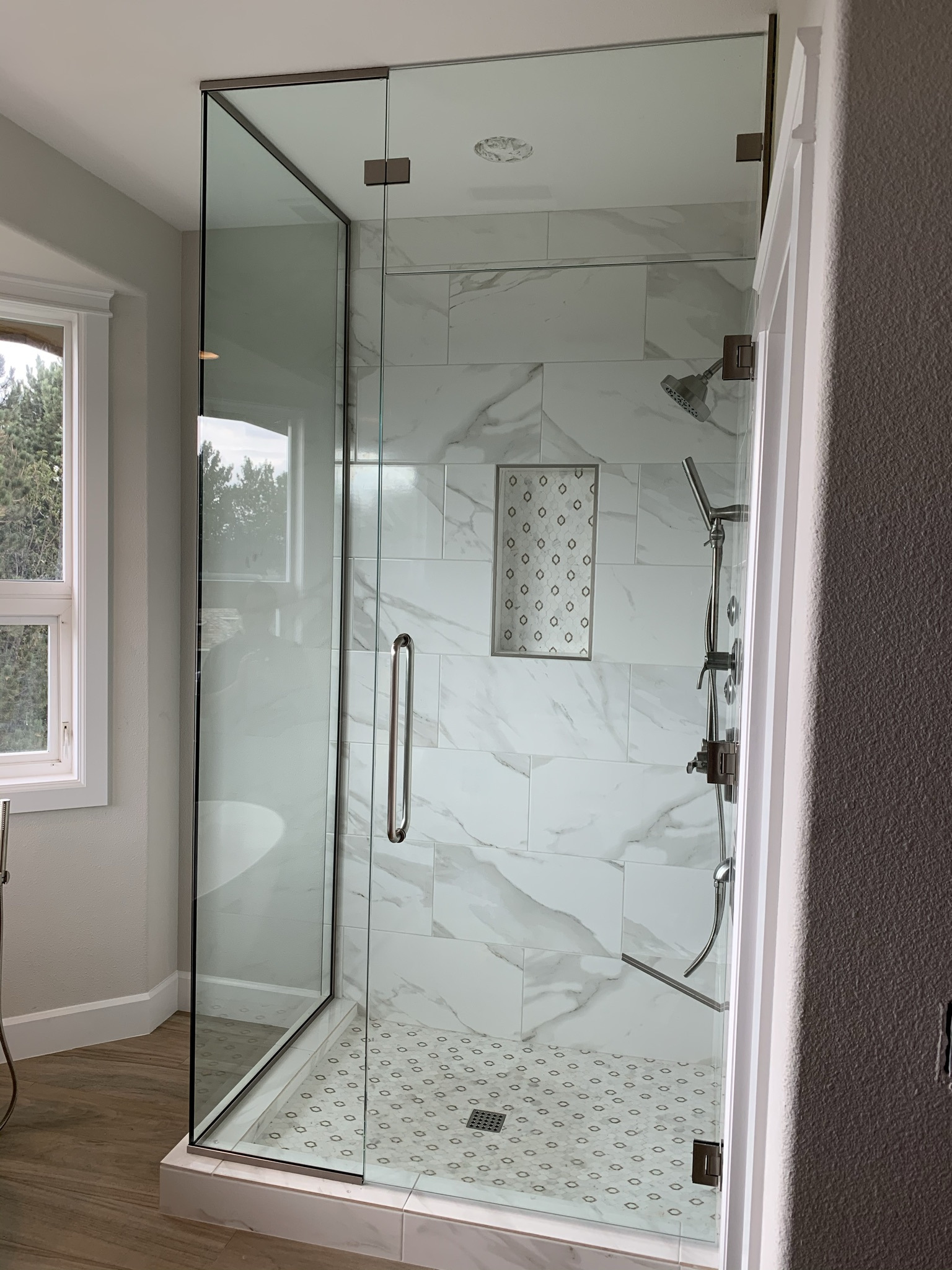 Frameless Shower with Transim